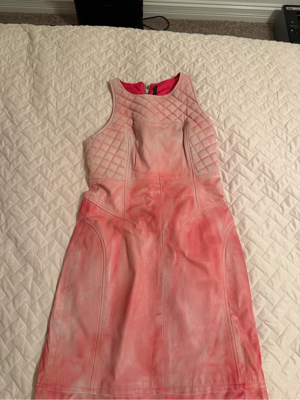 W118 by Walter Baker Pink to Coral Ombre Quilted Dress